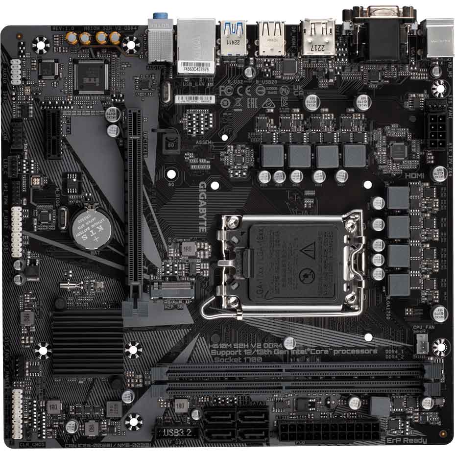 Материнська плата GIGABYTE H610M S2H s1700 mATX Принзначення для настільного комп'ютера