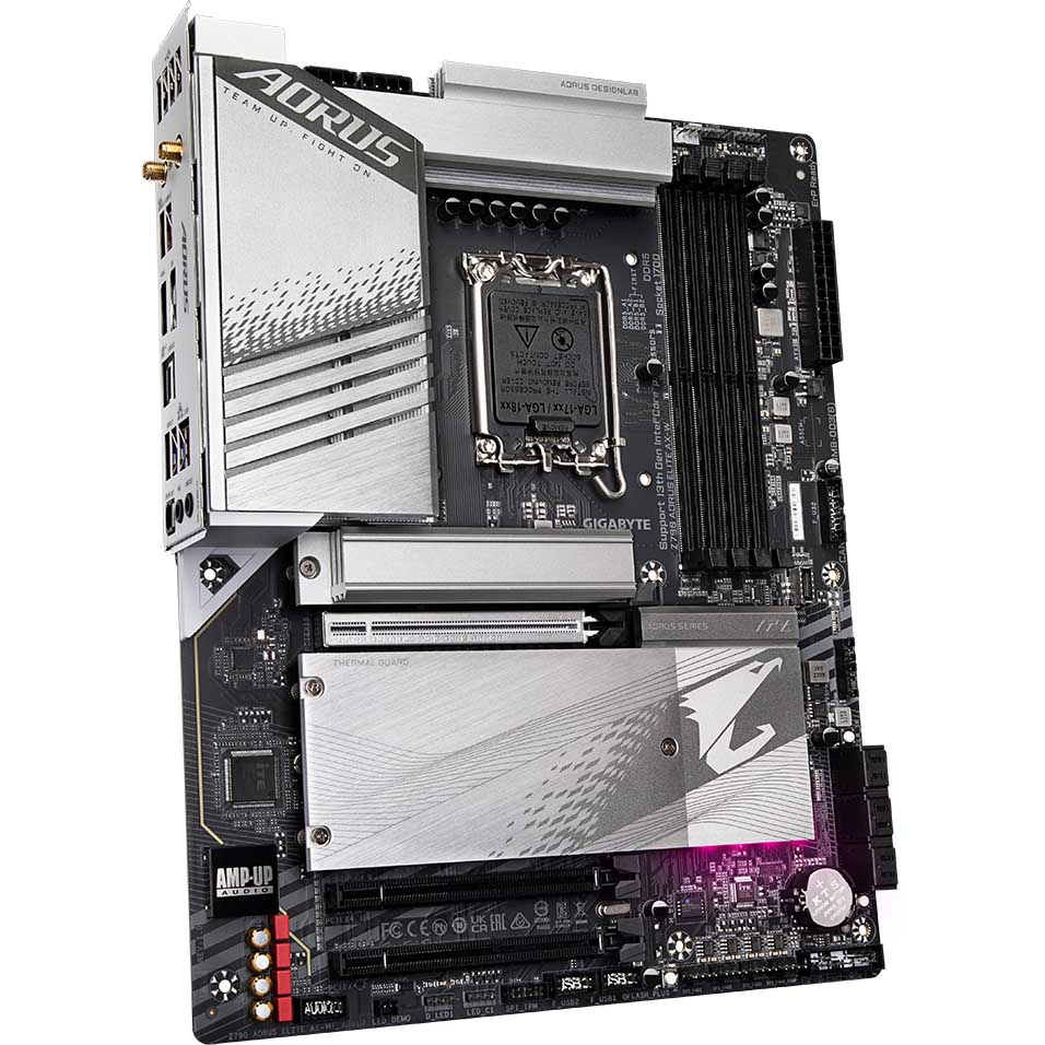 Материнская плата GIGABYTE Z790 AORUS ELITE AX-W s1700 ATX Частота работы памяти 7600