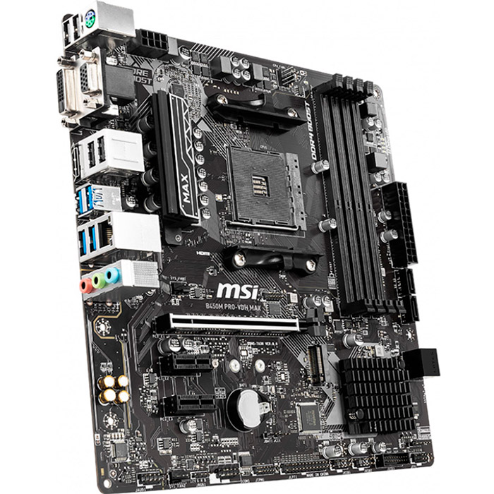 Материнская плата MSI B450M PRO-VDH MAX Назначение для настольного компьютера