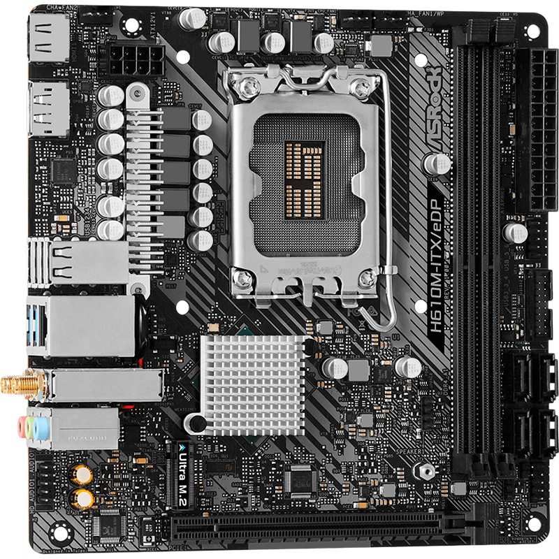 Материнська плата ASROCK H610M-ITX/eDP, 1700/H610, miniITX Чіпсет Intel H610