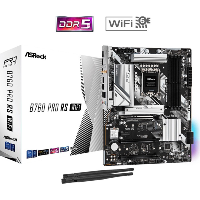 Зовнішній вигляд Материнська плата ASROCK B760 PRO RS WIFI