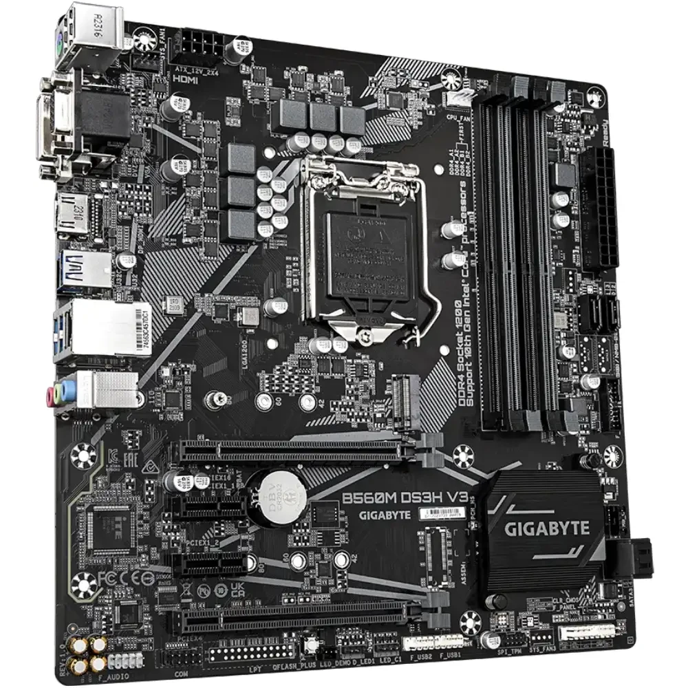 Материнская плата GIGABYTE B560M DS3H V3 Назначение для настольного компьютера