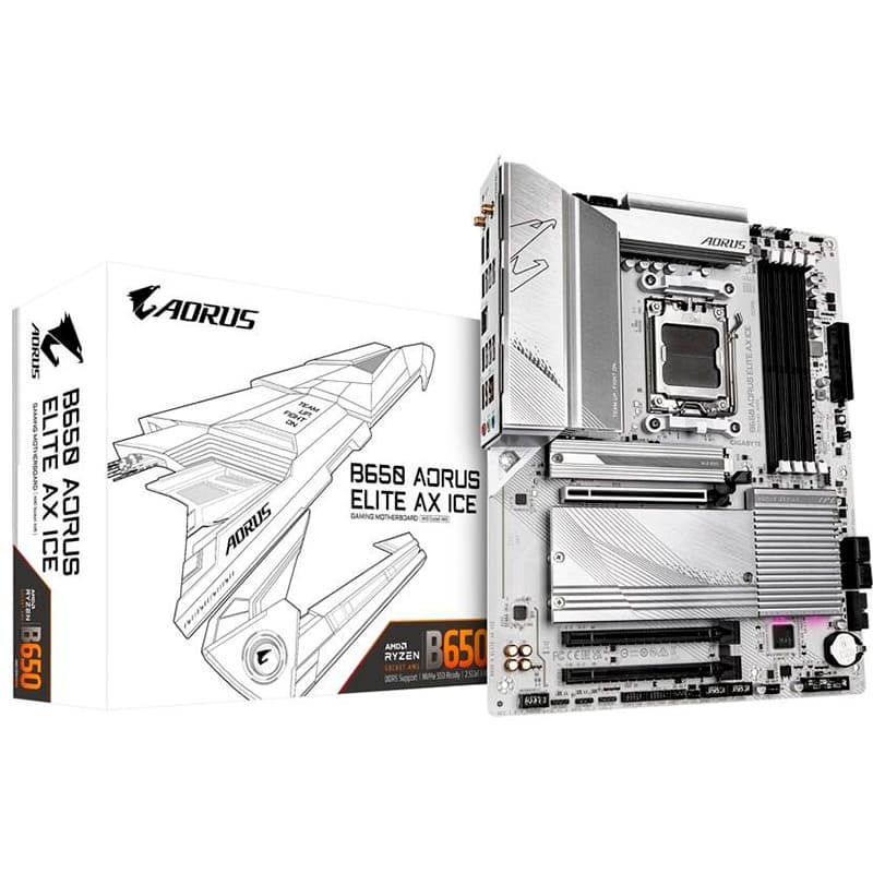 Материнская плата GIGABYTE B650 A ELITE AX ICE (B650_A_ELITE_AX_ICE) Назначение для настольного компьютера