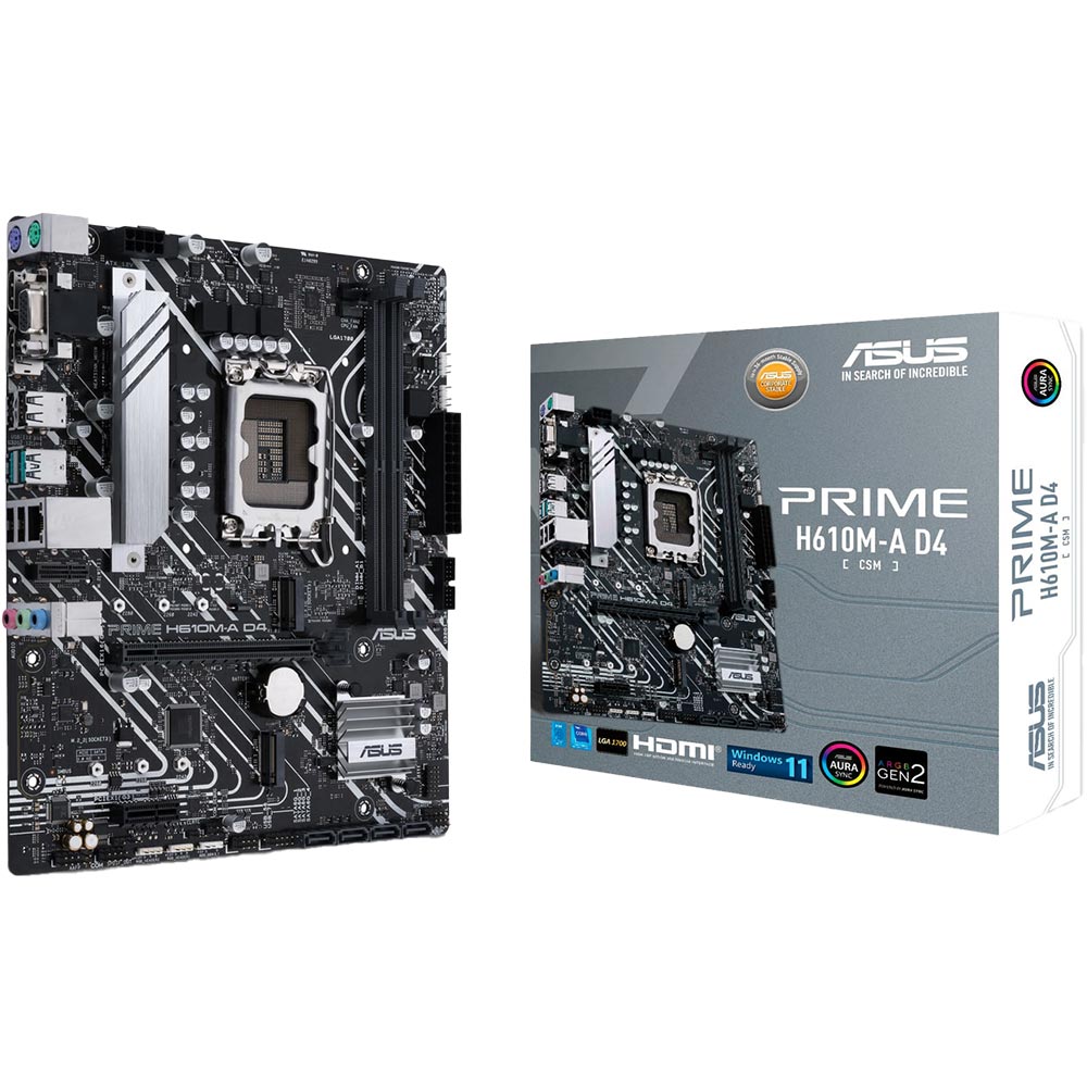 Материнская плата ASUS PRIME H610M-A D4-CSM (4711081514442) Чипсет Intel H610