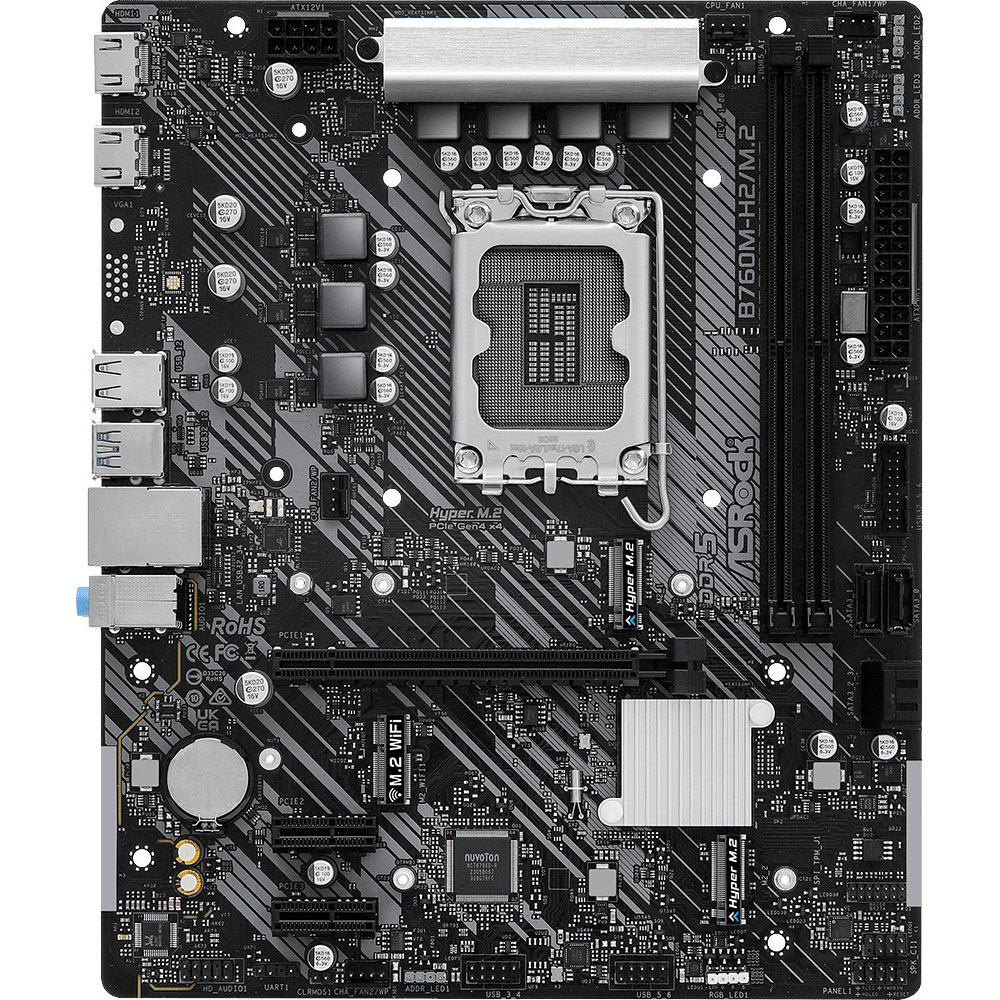 Материнська плата ASROCK B760M-H2/M.2 Принзначення для настільного комп'ютера