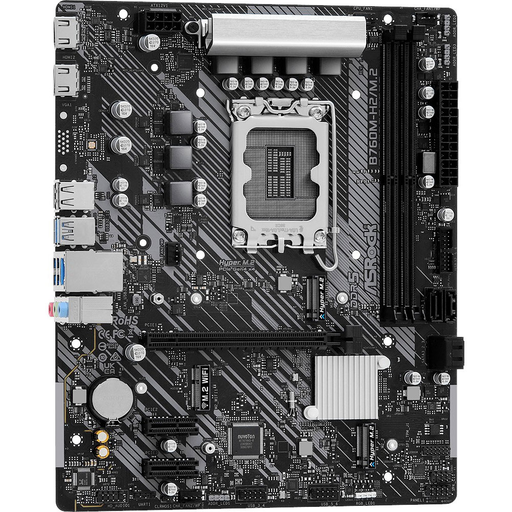 Материнська плата ASROCK B760M-H2/M.2 Чіпсет Intel B760