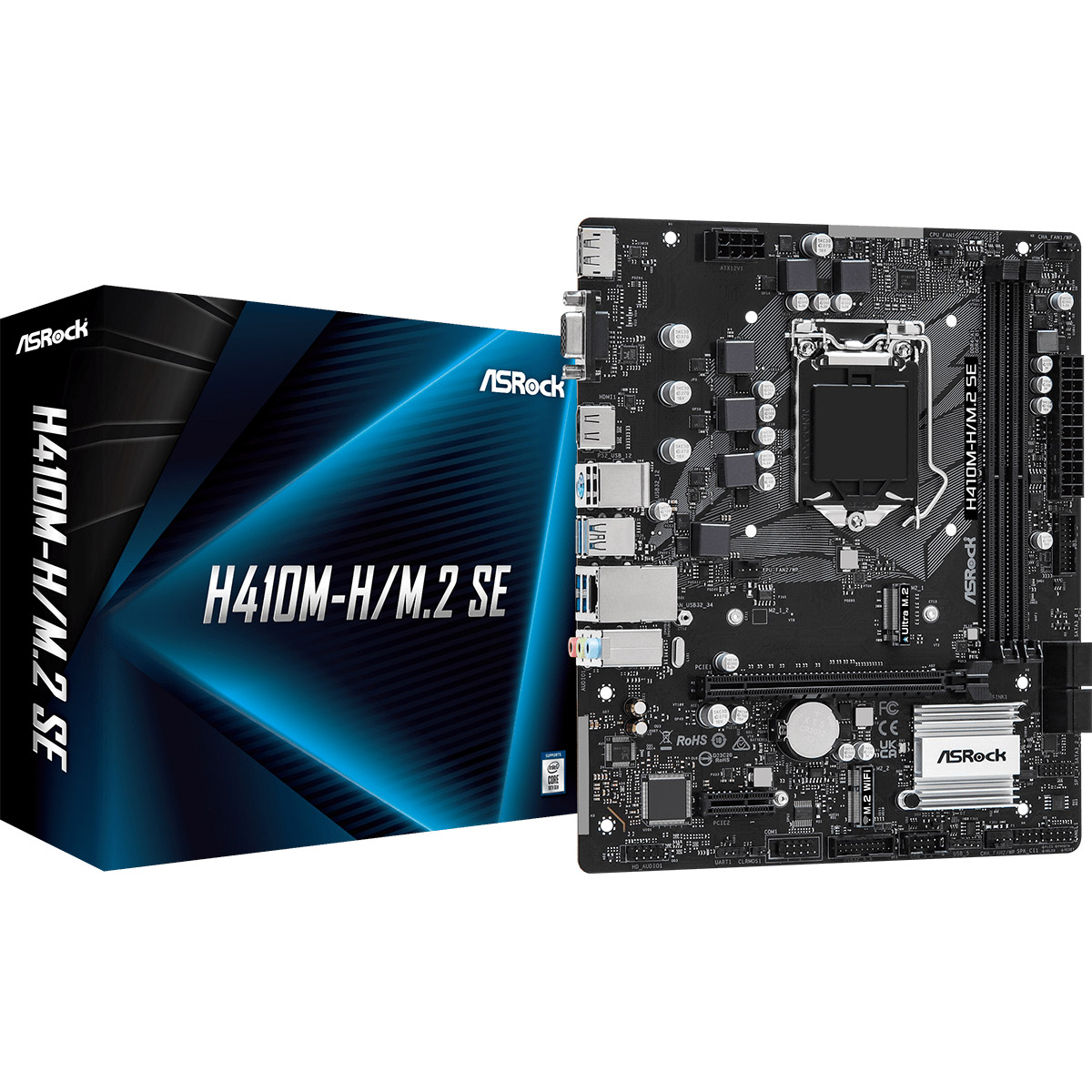 Материнська плата ASROCK H410M-H/M.2 SE Чіпсет Intel H370