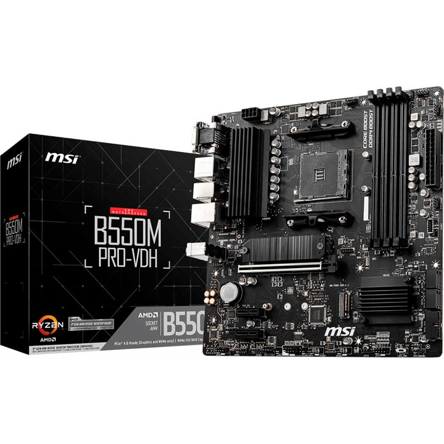 Материнська плата MSI B550M PRO-VDH (911-7C95-066) Підтримувані процесори AMD Ryzen 3-го поколения