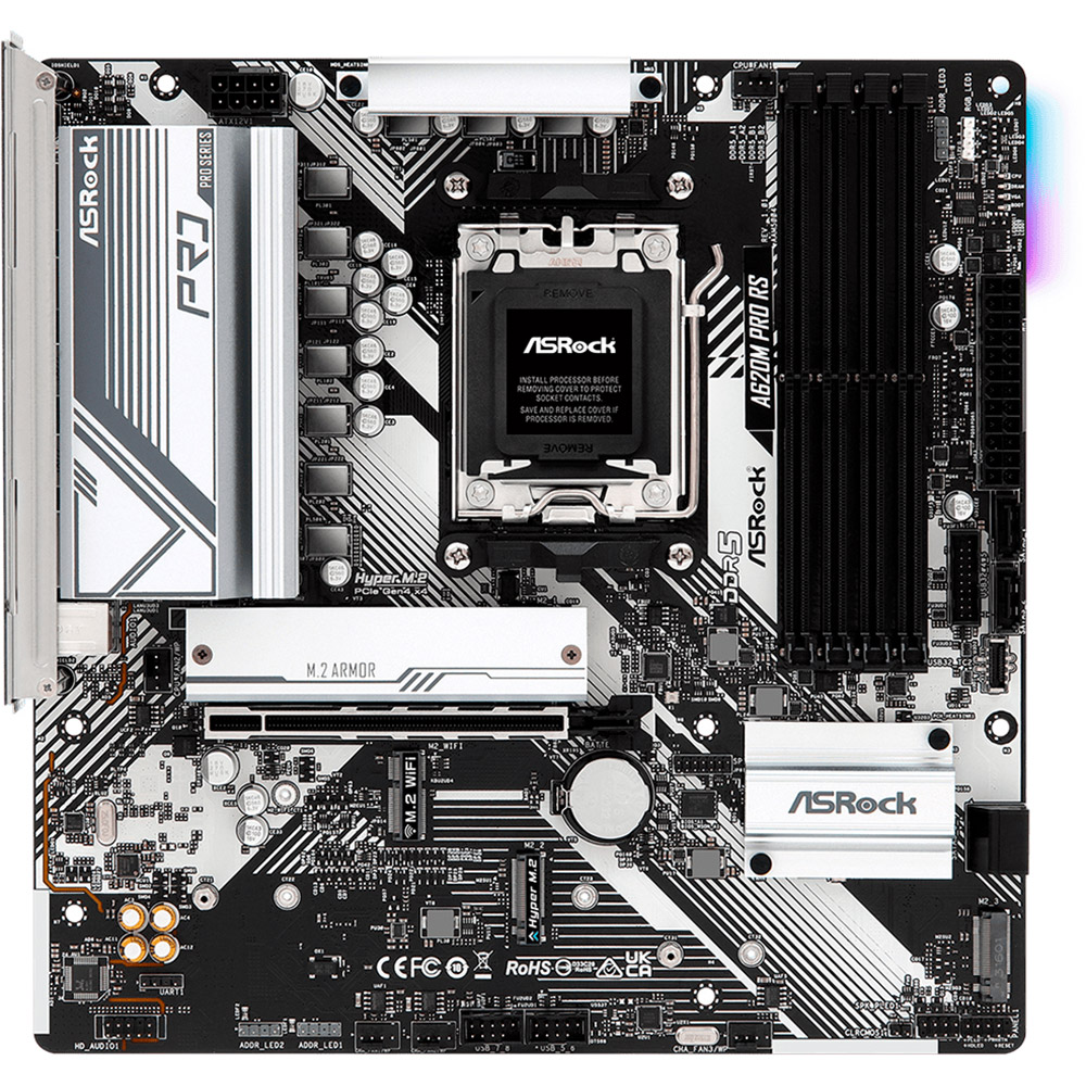 Материнська плата ASROCK sAM5 AMD 4xDDR5 PRO RS (A620M PRO RS)