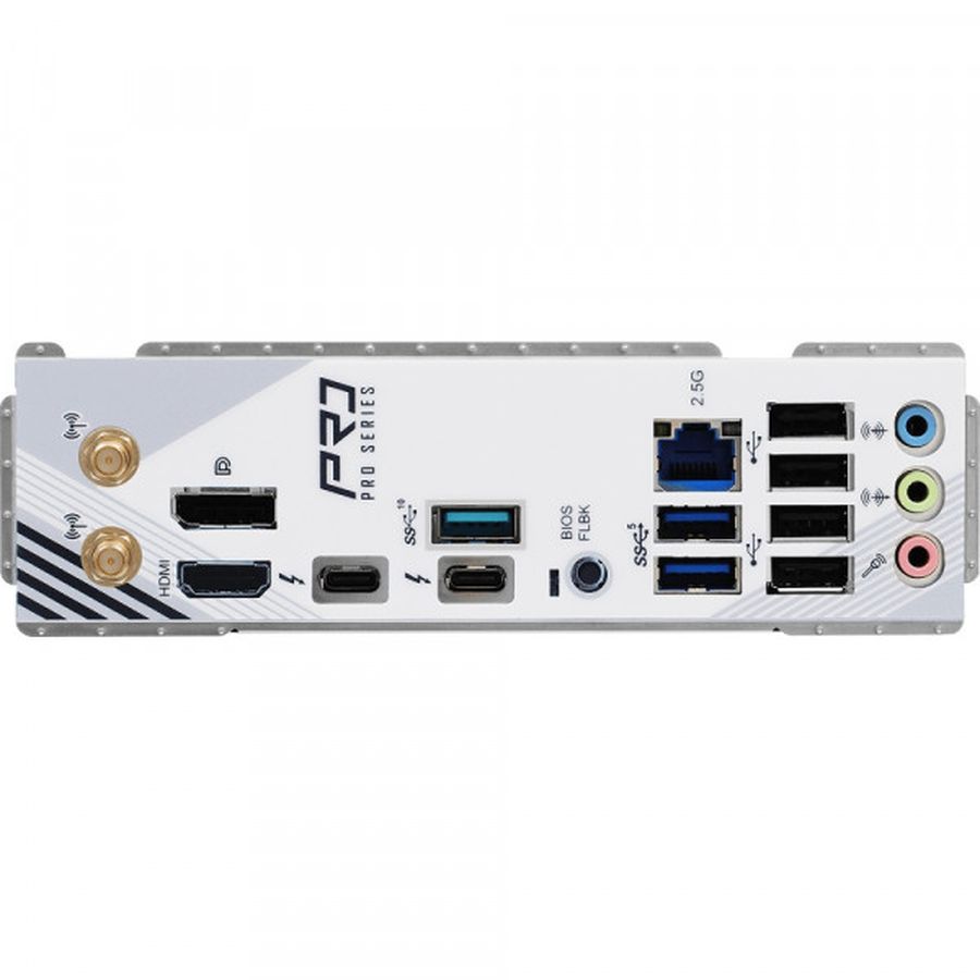 Материнська плата ASROCK Z890 PRO RS WIFI WHITE Роз'ємів на задній панелі USB 4 Gen 3 x 2 Type-C  2