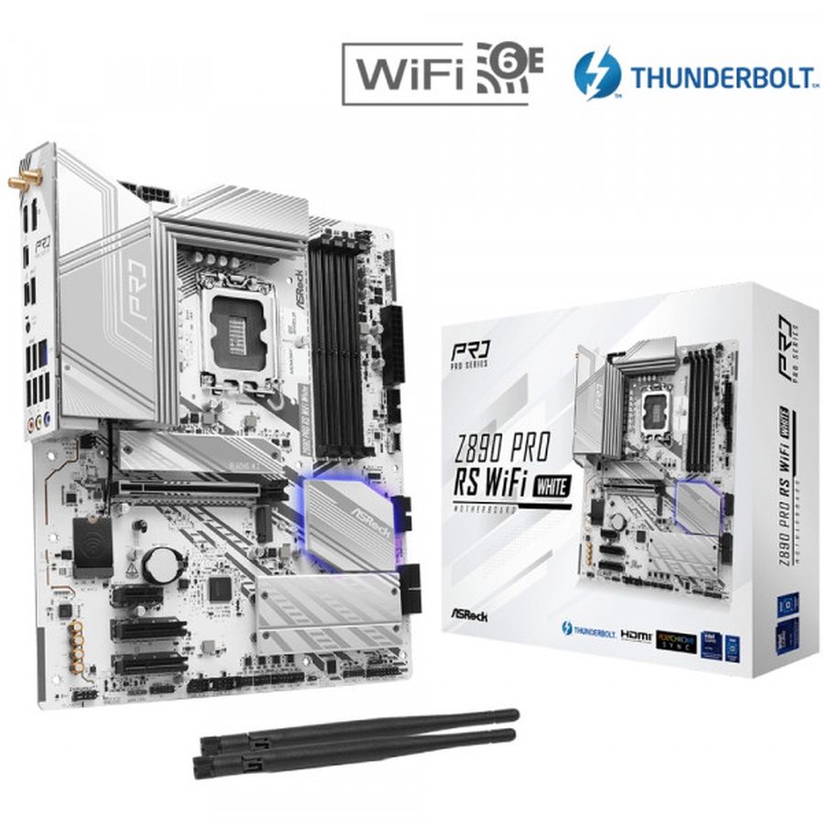 Материнська плата ASROCK Z890 PRO RS WIFI WHITE Принзначення для настільного комп'ютера