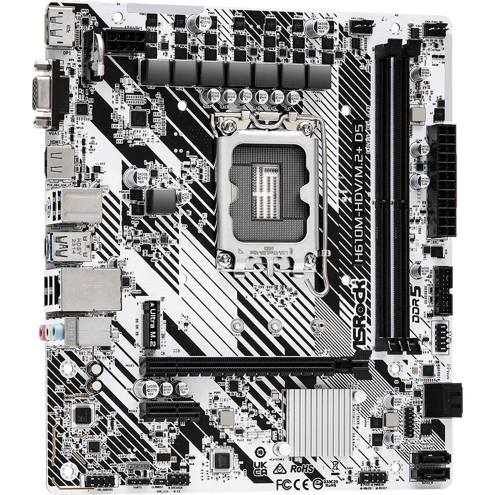 Материнська плата ASROCK H610M (H610M-HDV/M.2+ D5) Сокет Intel 1700