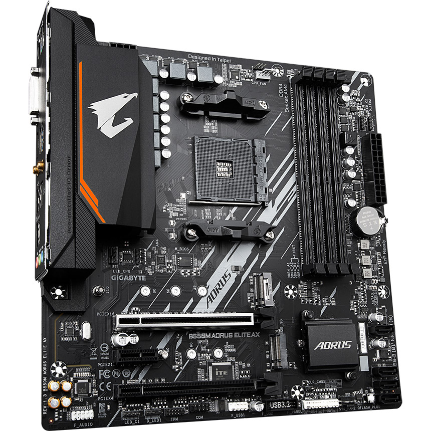 Материнская плата GIGABYTE B550M Aorus Elite AX Сокет AMD AM4