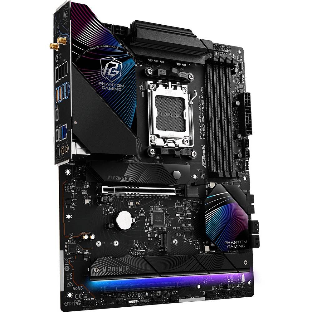 Материнcкая плата ASROCK sAM5 AMD 4xDDR5 (B850 RIPTIDE WIFI) Назначение для настольного компьютера