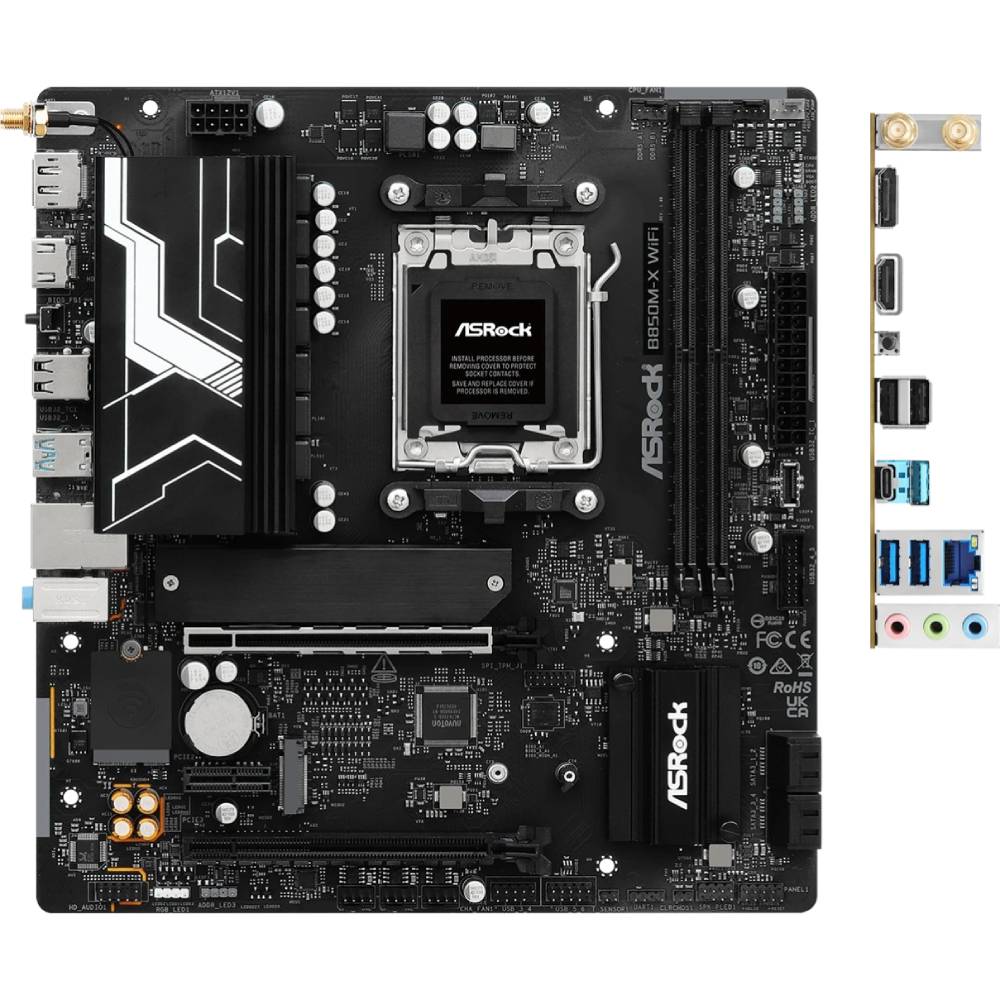 Материнcкая плата ASROCK sAM5 AMD 2xDDR5 (B850M-X WIFI) Сокет AMD AM5
