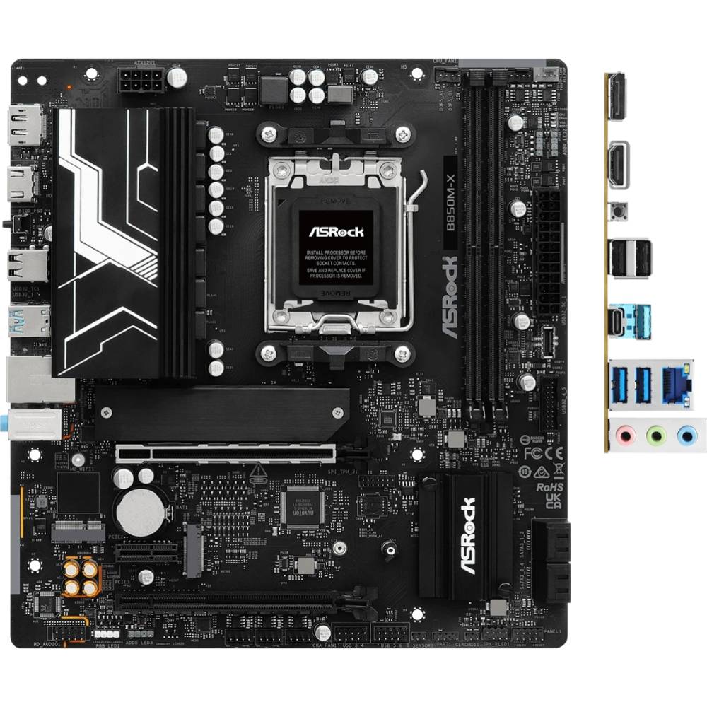 Материнcкая плата ASROCK sAM5 AMD 2xDDR5 (B850M-X) Чипсет AMD B850