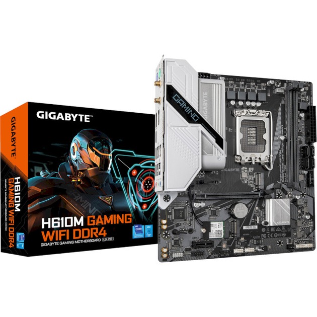 Материнская плата GIGABYTE H610M (H610M_GAMING_WF_DDR4) Слоты под оперативную память 2 x DDR4