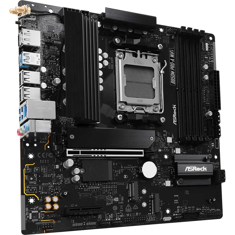 Материнська плата ASROCK B850M PRO-A WIFI Підтримувані процесори AMD Ryzen 9000, 8000, 7000