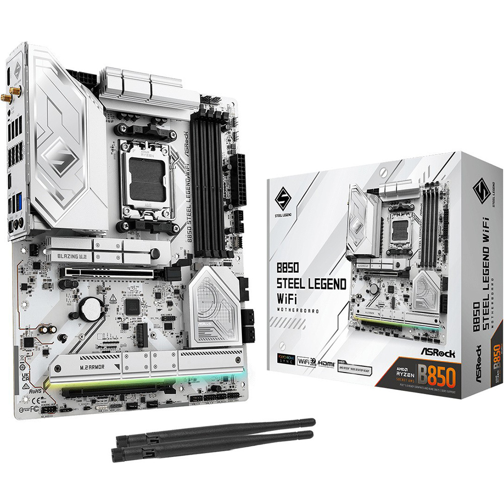 Зовнішній вигляд Материнська плата ASRock B850 Steel Legend WiFi
