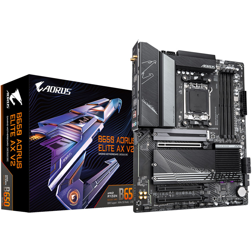 Материнська плата GIGABYTE B650 Aorus Elite AX V2 (B650 A ELITE AX V2) Підтримувані процесори AMD Ryzen 8000/7000 серий