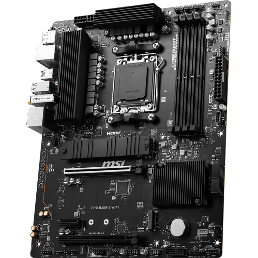 Материнская плата MSI 4DDR5/4SATA PRO B650-S WIFI Назначение для настольного компьютера
