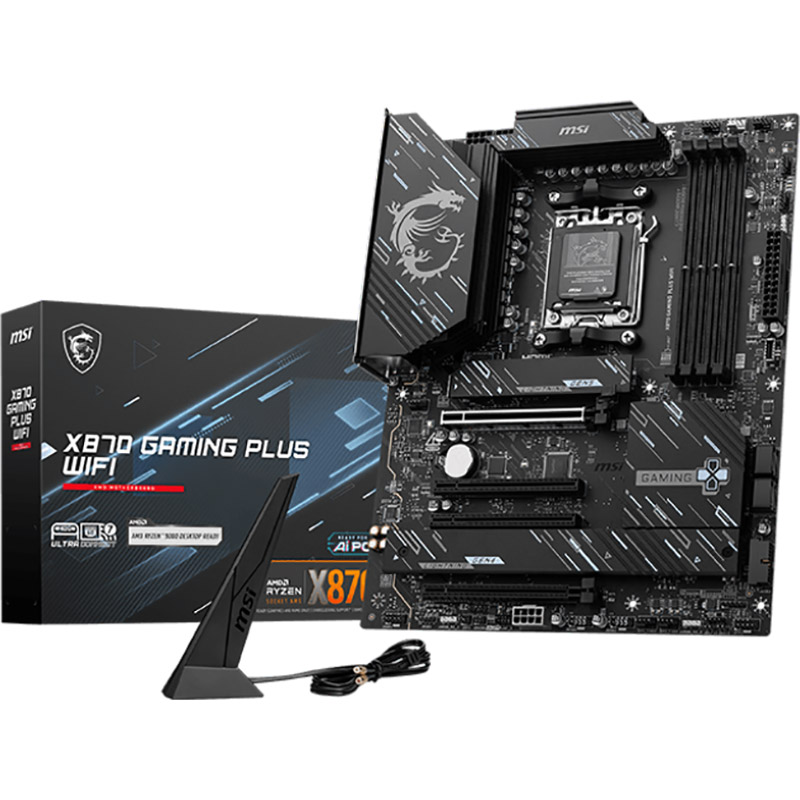 Материнська плата MSI 4DDR5/4SATA X870 GAMING PLUS WIFI Частота роботи пам'яті  8200 – 5600 (OC) MT/s / 5600 – 4800 (JEDEC)