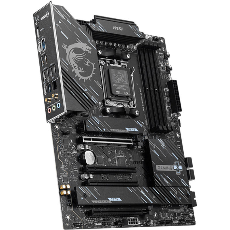 Материнська плата MSI 4DDR5/4SATA X870 GAMING PLUS WIFI Роз'ємів на задній панелі USB 4 Gen 2 x 2 Type-C 1