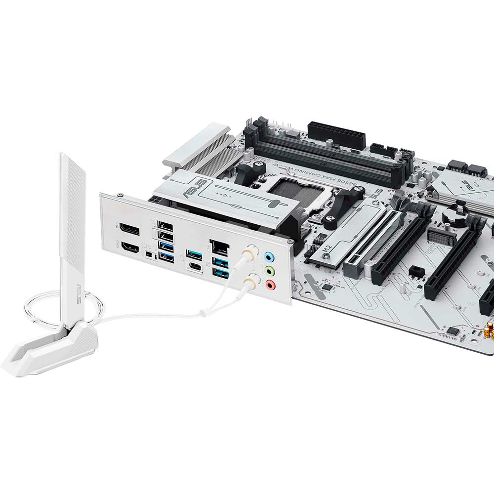 Внешний вид Материнская плата ASUS B650E MAX GAMING WIFI White (90MB1M00-M0EAY0)