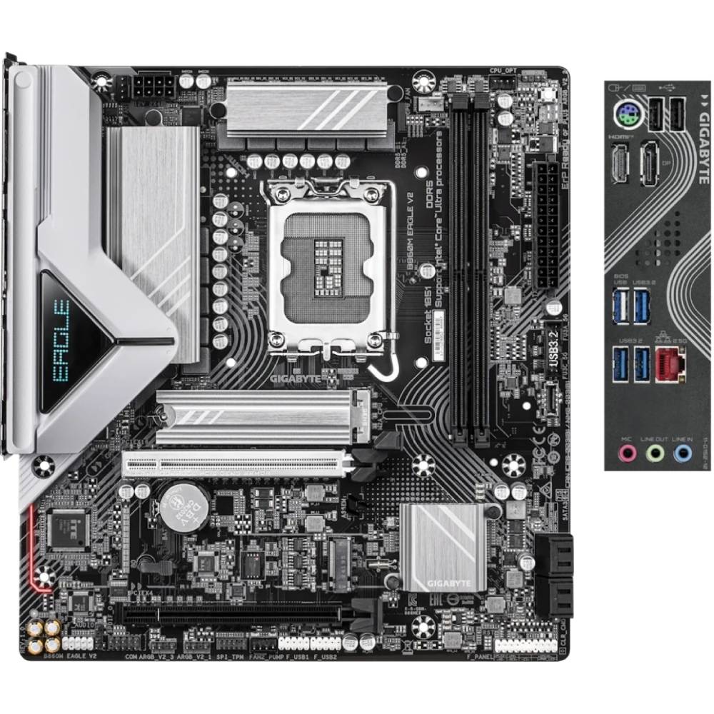 Материнская плата GIGABYTE s1851 2xDDR5 M.2 HDMI DP mATX (B860M_EAGLE_V2) Частота работы памяти 9066