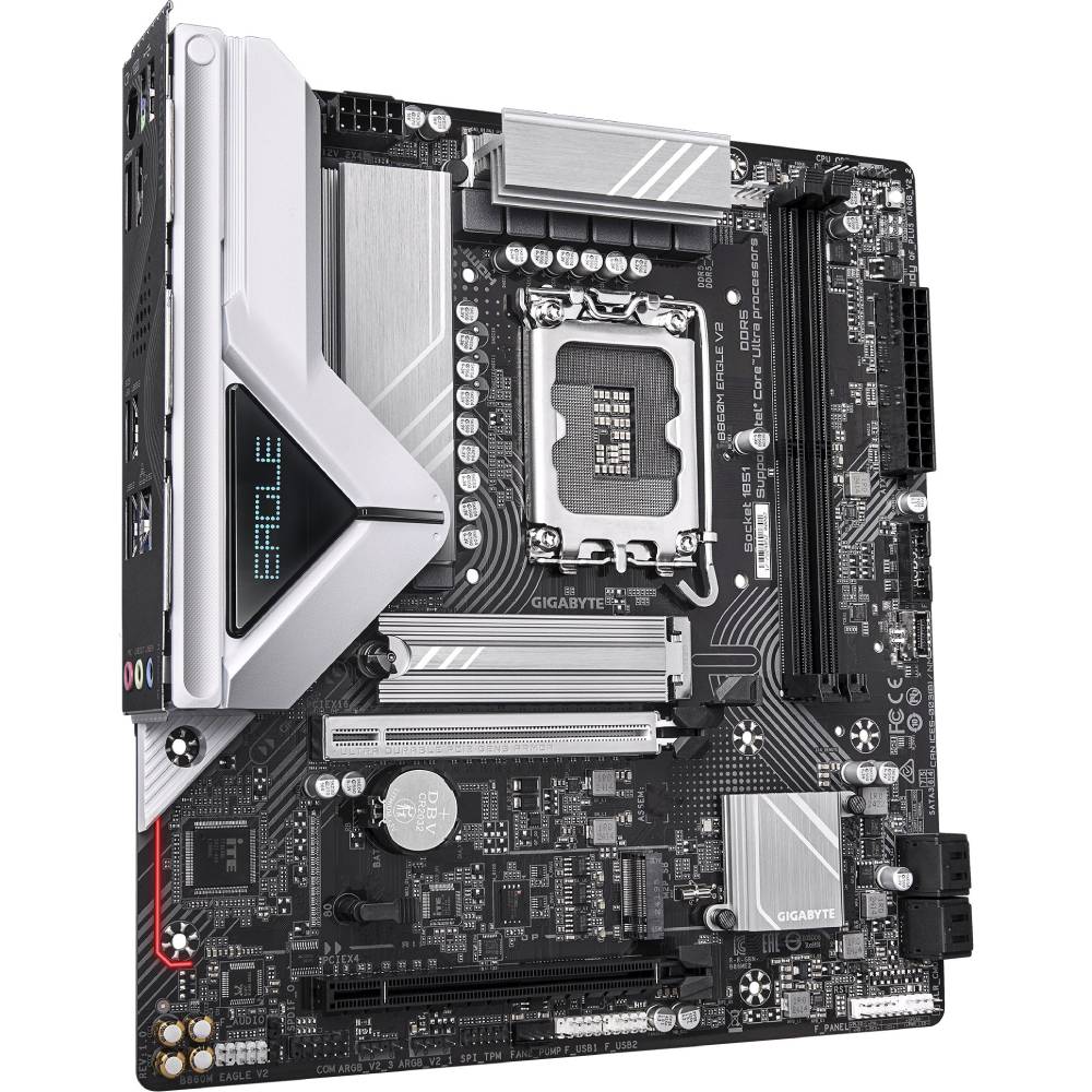 Материнская плата GIGABYTE s1851 2xDDR5 M.2 HDMI DP mATX (B860M_EAGLE_V2) Назначение для настольного компьютера