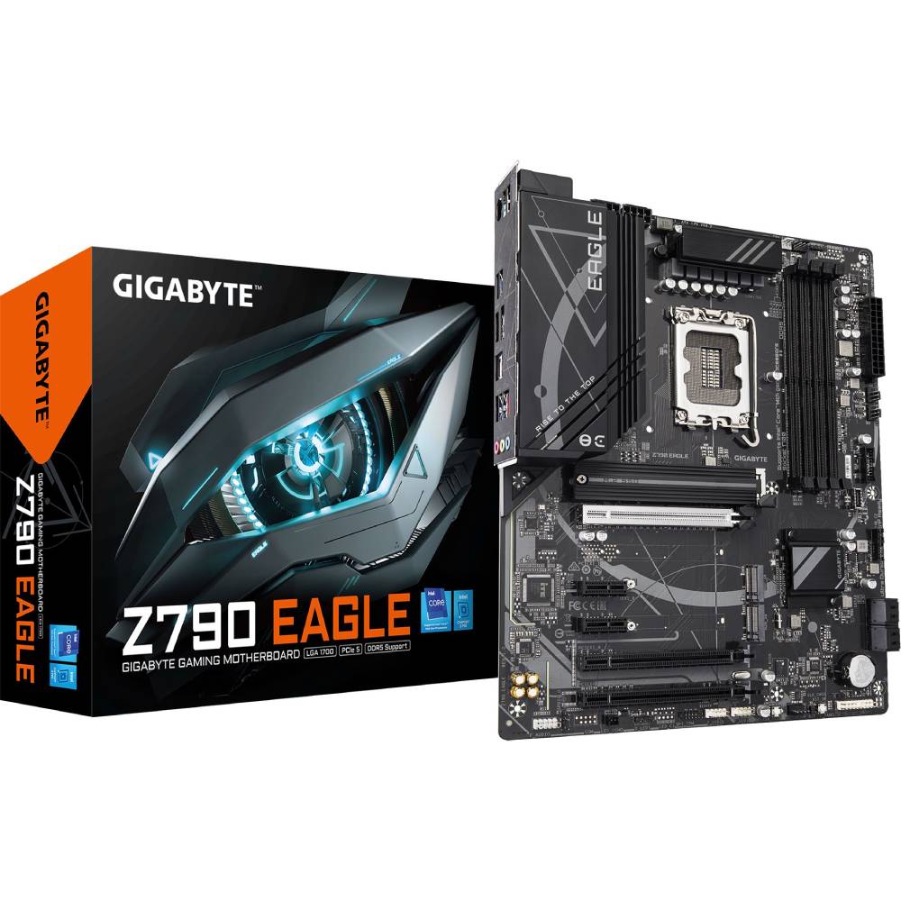 Материнська плата GIGABYTE s1700 Z790 4xDDR5 M.2 HDMI DP ATX (Z790_EAGLE) Підтримувані процесори Intel Core Pentium Gold и Celeron 14-го/13-го/12-го поколения