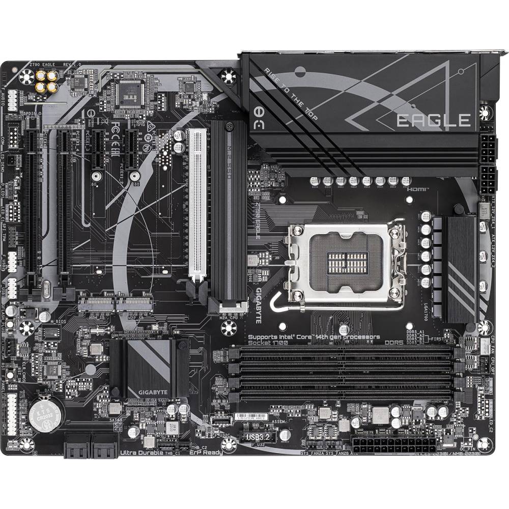 Материнська плата GIGABYTE s1700 Z790 4xDDR5 M.2 HDMI DP ATX (Z790_EAGLE) Частота роботи пам'яті 7600