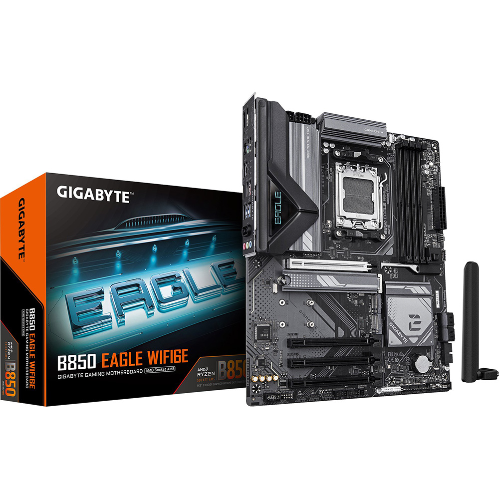 Материнская плата GIGABYTE B850 Eagle WiFi6E (B850_EAGLE_WIFI6E) Поддерживаемые процессоры AMD Ryzen 9000/8000/7000 серий