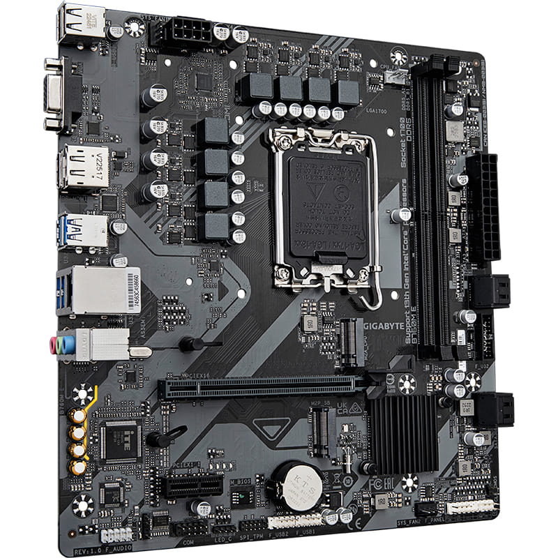 Материнська плата GIGABYTE B760M E Частота роботи пам'яті 4000, 4800, 5200, 5400, 5600, 5800, 6000, 6200, 6400, 6600, 6800, 7000, 7200