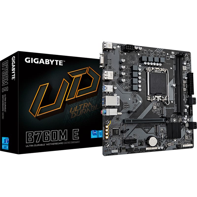 Материнська плата GIGABYTE B760M E Підтримувані процесори Intel Core 14-го, 13-го и 12-го поколения