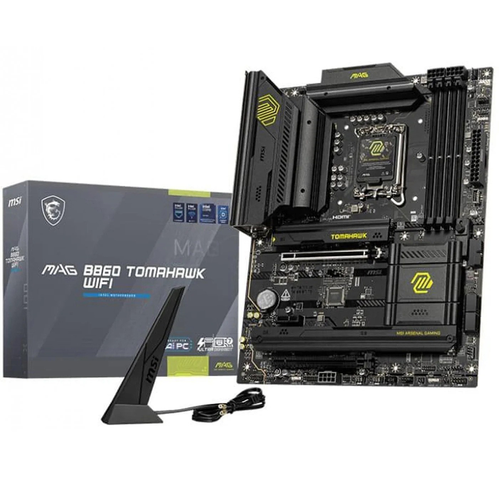 Материнська плата MSI MAG B860 Tomahawk WiFi Socket 1851 (MAG B860 TOMAHAWK WIFI) Чіпсет Intel B860