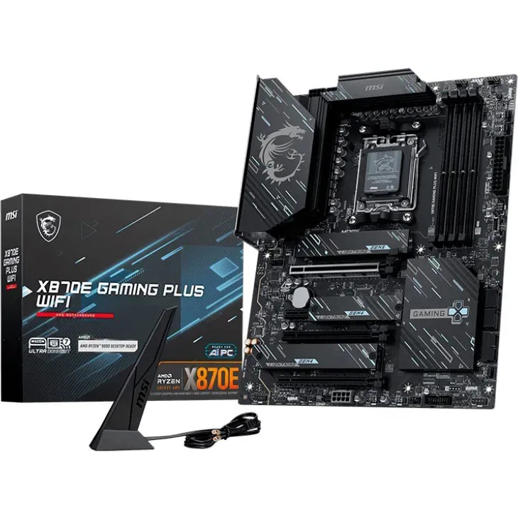 Материнская плата MSI sAM5 X870E GAMING PLUS WIFI Поддерживаемые процессоры AMD Ryzen 9000/8000/7000