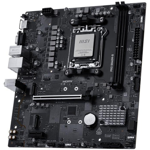Материнская плата MSI sAM5 SATA PRO B840M-B Назначение для настольного компьютера