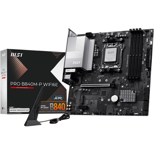 Материнська плата MSI PRO B840M-P WIFI6E Чіпсет AMD B840