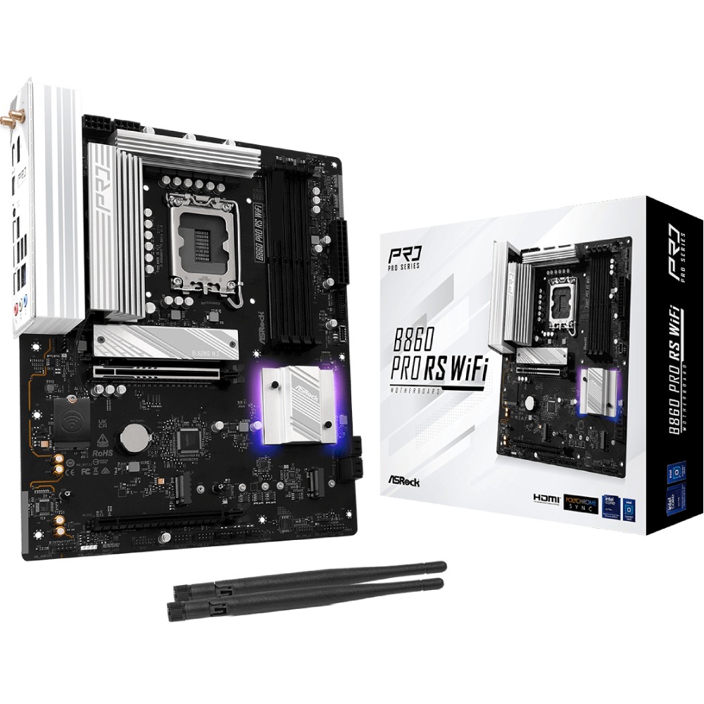 Зовнішній вигляд Материнська плата ASROCK B860 PRO RS WIFI