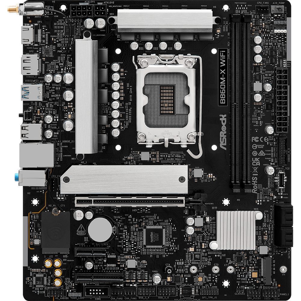 Материнська плата ASROCK B860M-X WIFI Роз'ємів на задній панелі USB 3.2 Gen 2 x 2 Type-C 1