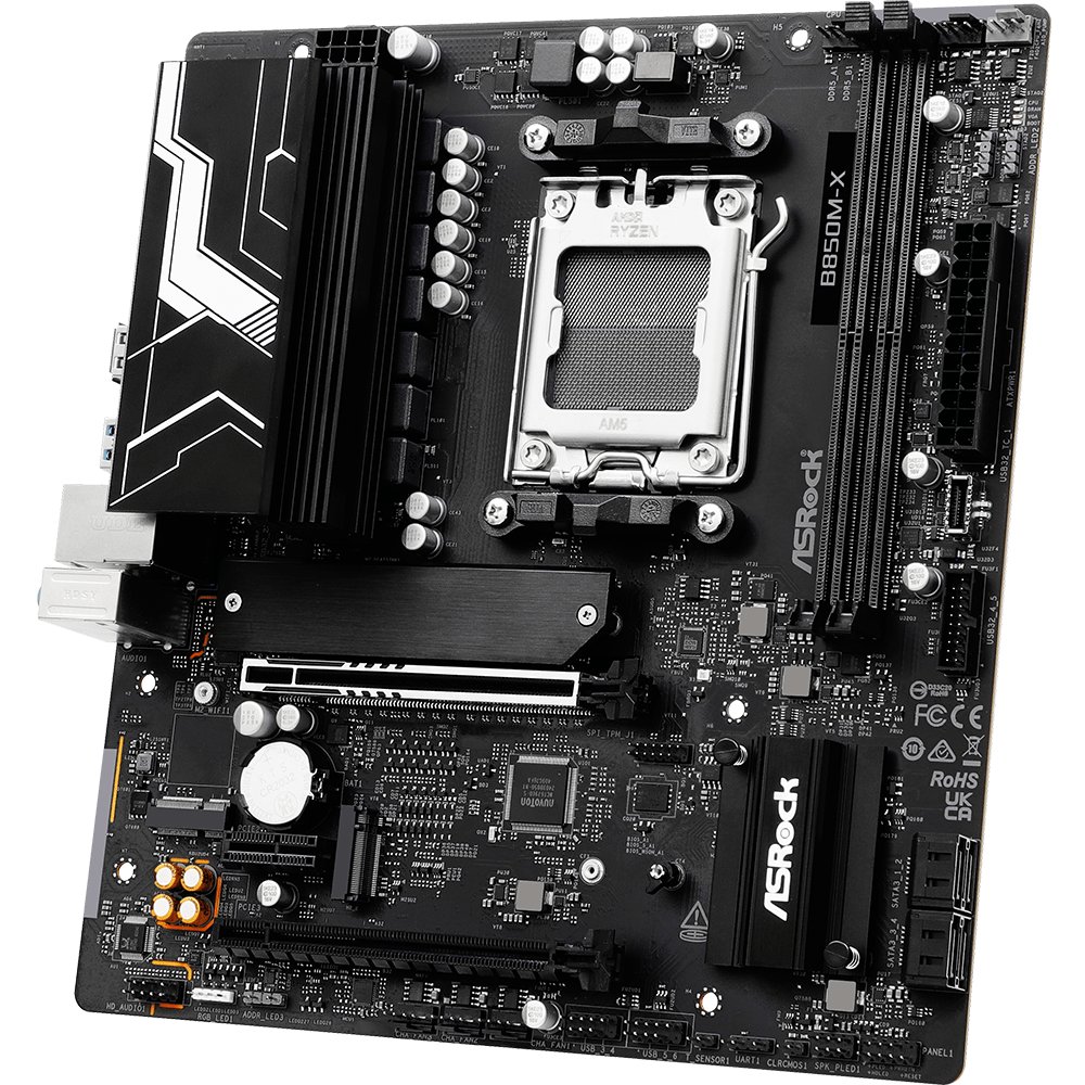 Материнська плата ASROCK B850M-X R2.0 Підтримувані процесори AMD Socket AM5 Ryzen 9000, 8000 и 7000 Series 