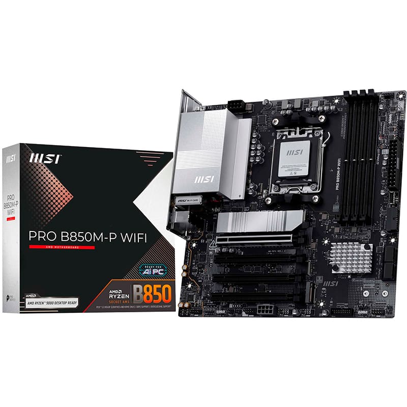 Зовнішній вигляд Материнська плата MSI PRO B850M-P WIFI (911-7E71-001)