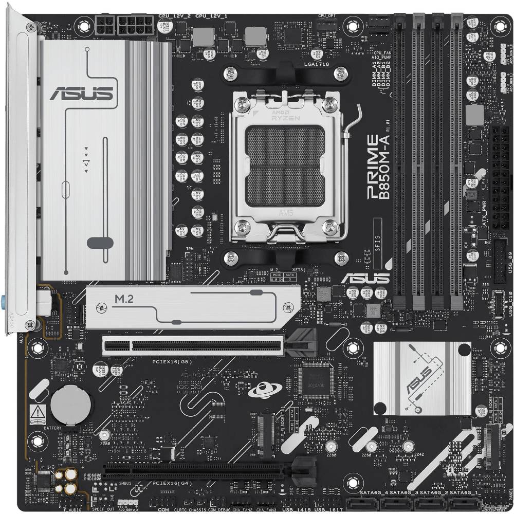 Материнська плата ASUS PRIME B850M-A-CSM sAM5 4xDDR5 M.2 HDMI (90MB1LQ0-M0EAYC)