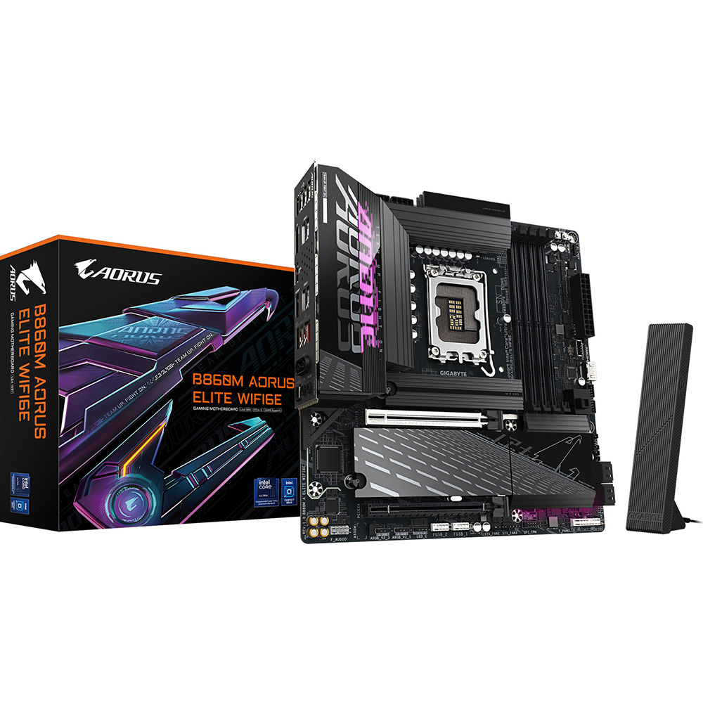 Внешний вид Материнская плата GIGABYTE B860M AORUS ELITE WIFI6E