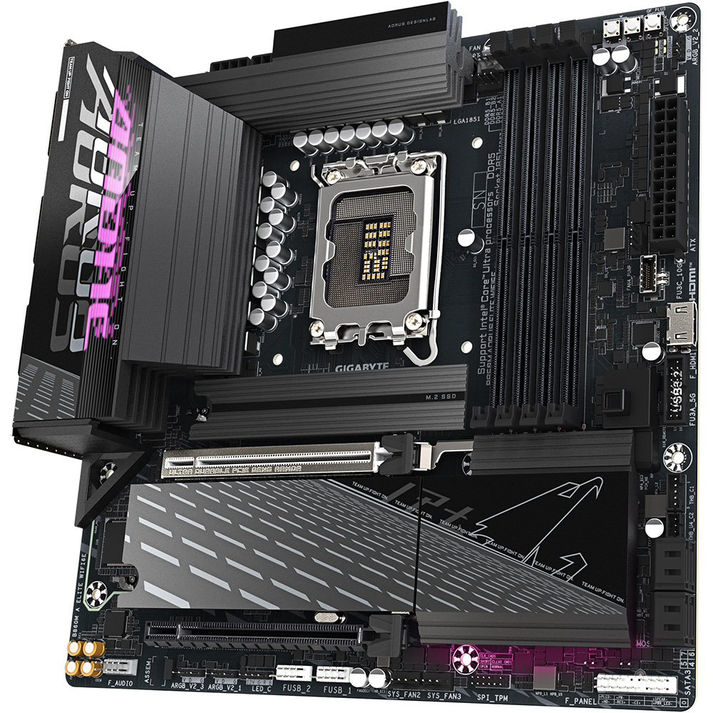 Материнская плата GIGABYTE B860M AORUS ELITE WIFI6E Разъемов на задней панели USB 4 Gen 2 x 2 Type-C 1