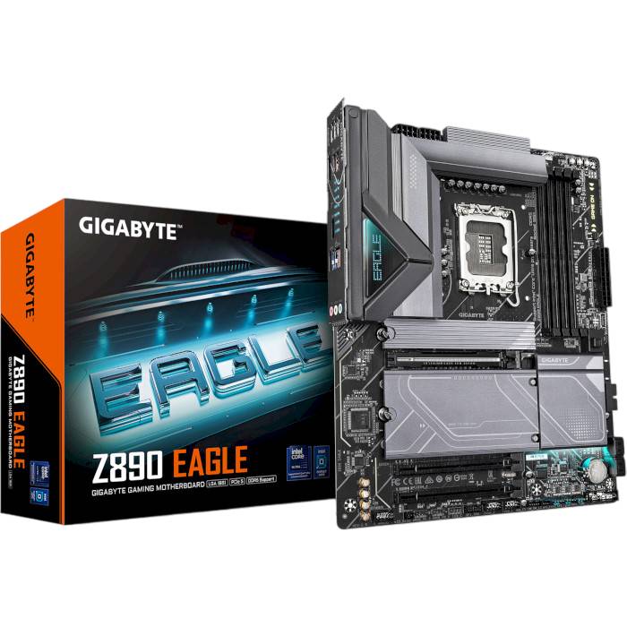 Материнская плата GIGABYTE Z890 EAGLE Частота работы памяти 8800(O.C), 8600(O.C), 8400(O.C), 8266(O.C), 8200(O.C), 8000(O.C), 7950(O.C), 7900(O.C), 7800(O.C), 7600(O.C.), 7400(O.C.), 7200(O.C.), 7000(O.C.), 6800(O.C.), 6600(O.C.), 6400, 6200, 6000, 5800, 5600
