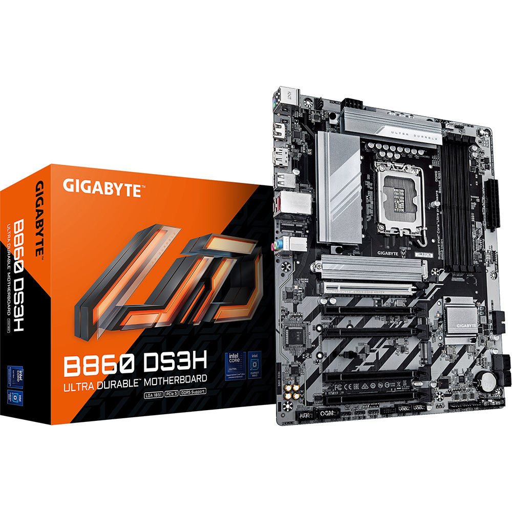 Материнская плата GIGABYTE B860 DS3H Частота работы памяти 9066(O.C)/8800(O.C) /8600(O.C) / 8400(O.C) /8266(O.C) / 8200(O.C) / 8000(O.C) / 7950(O.C) / 7900(O.C) / 7800(O.C) / 7600(O.C.) / 7400(O.C.) / 7200(O.C.) / 7000(O.C.) / 6800(O.C.) / 6600(O.C.) / 6400 / 5600МГц