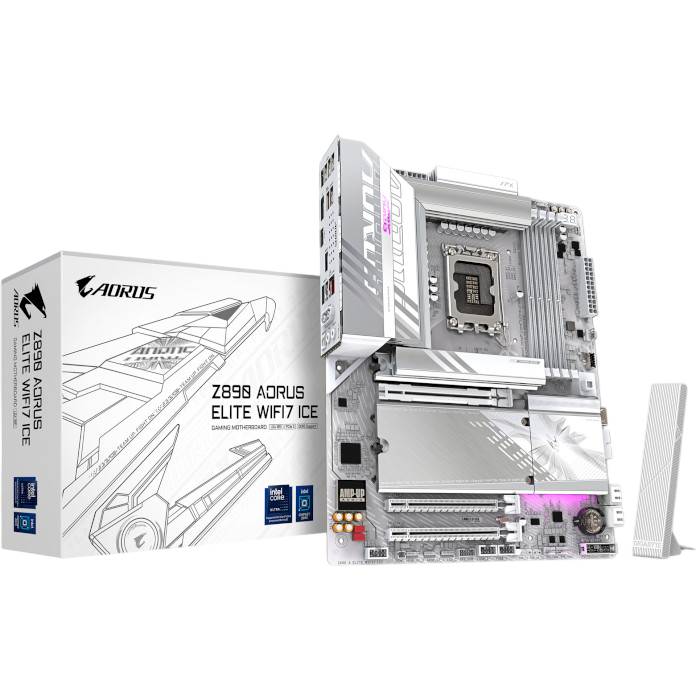 Внешний вид Материнская плата GIGABYTE Z890 AORUS ELITE WIFI7 ICE