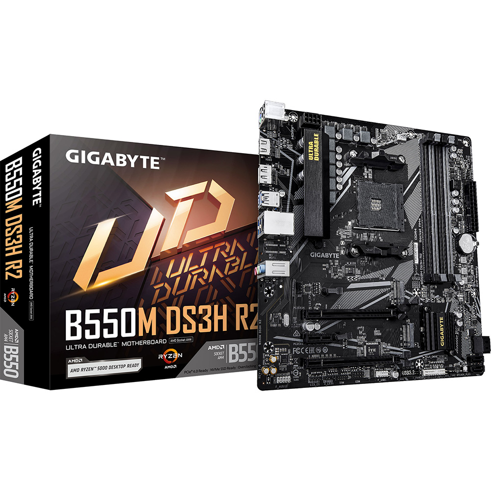 Материнська плата GIGABYTE B550M DS3H R2 Сокет AMD AM4